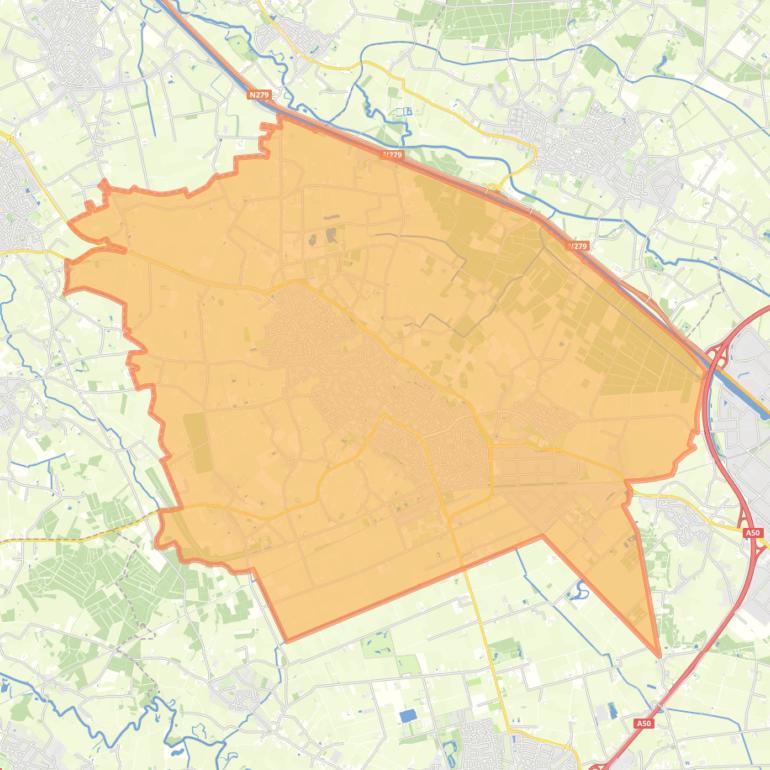 Kaart van de woonplaats Schijndel.