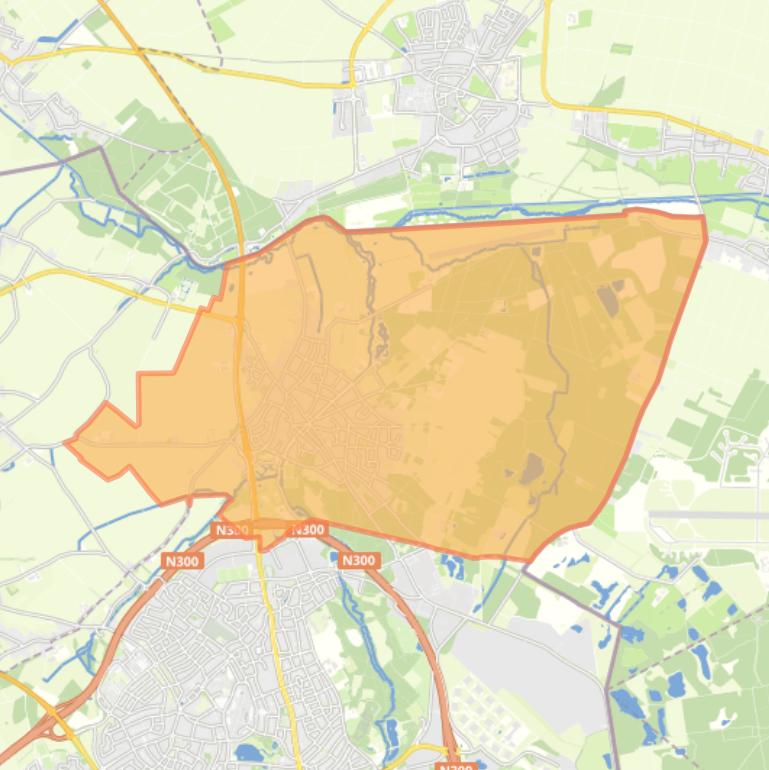 Kaart van de woonplaats Schinveld.