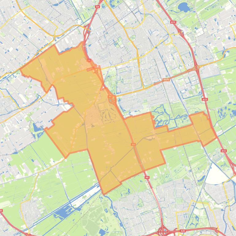 Kaart van de woonplaats Schipluiden.