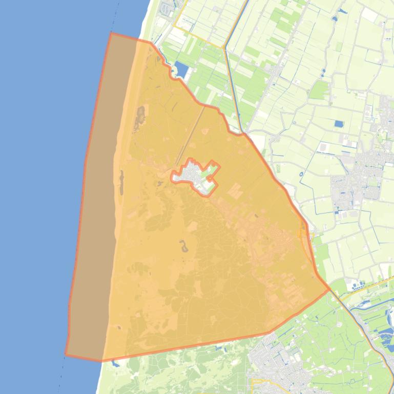 Kaart van de woonplaats Schoorl.