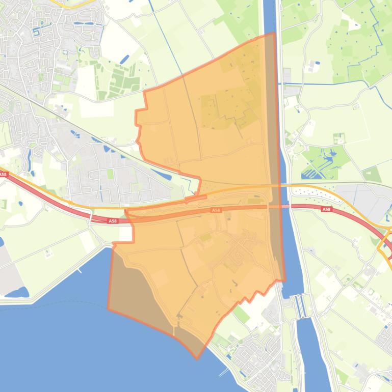 Kaart van de woonplaats Schore.