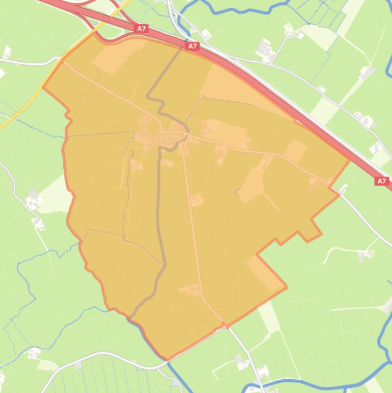 Kaart van de woonplaats Schraard.