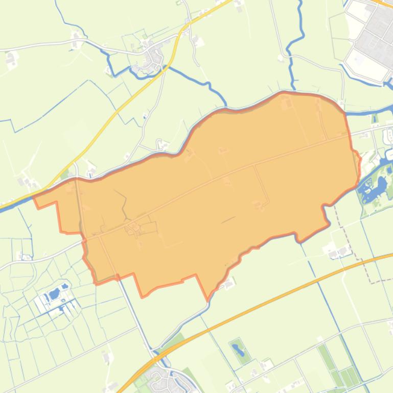 Kaart van de woonplaats Sibrandahûs.