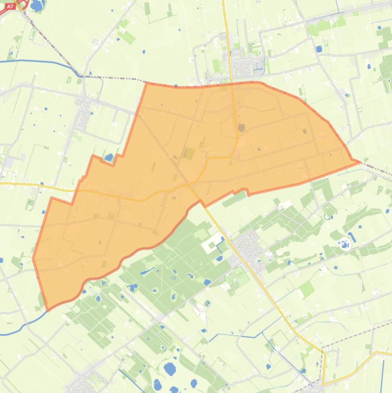 Kaart van de woonplaats Siegerswoude.