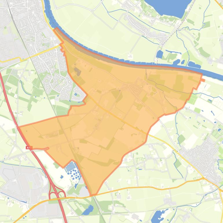 Kaart van de woonplaats Sint Agatha.