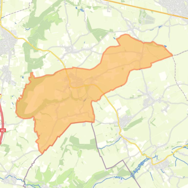 Kaart van de woonplaats Sint Geertruid.