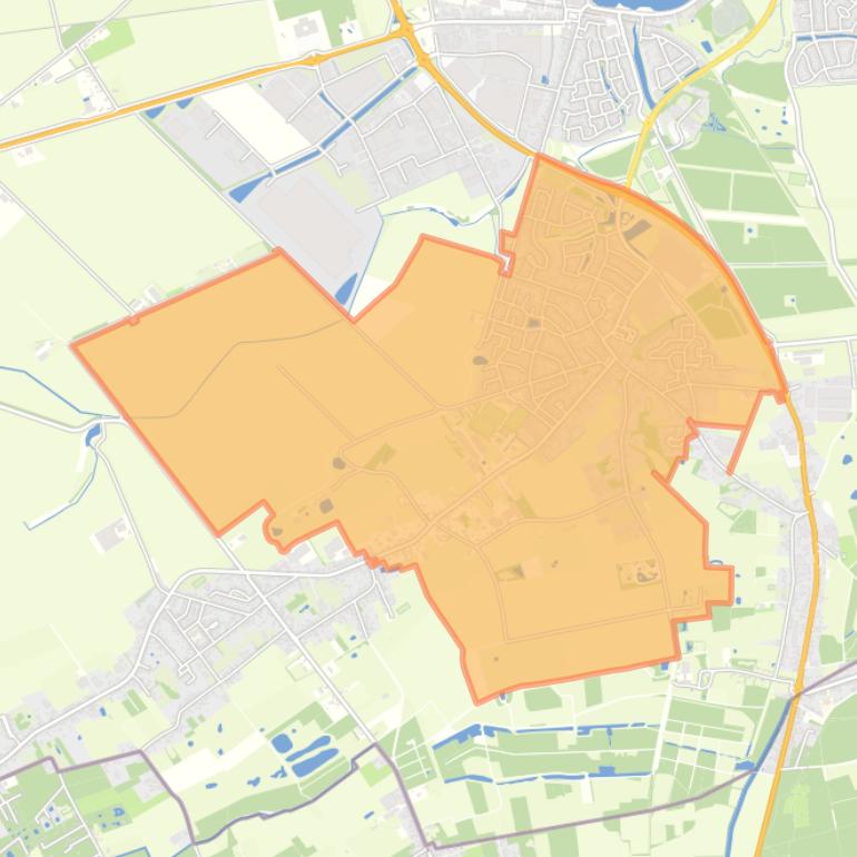 Kaart van de woonplaats Sint Jansteen.