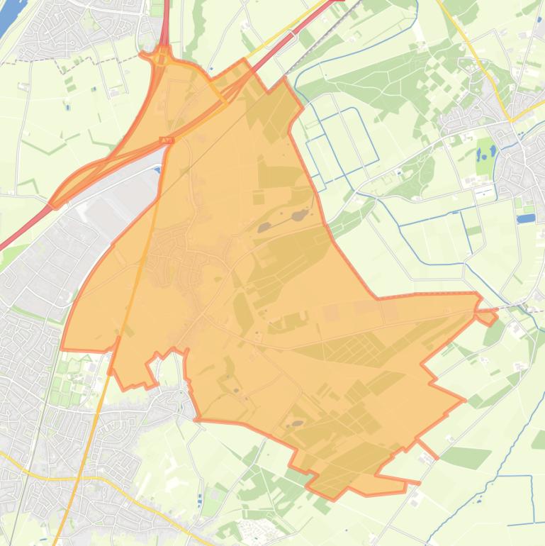 Kaart van de woonplaats Sint Joost.