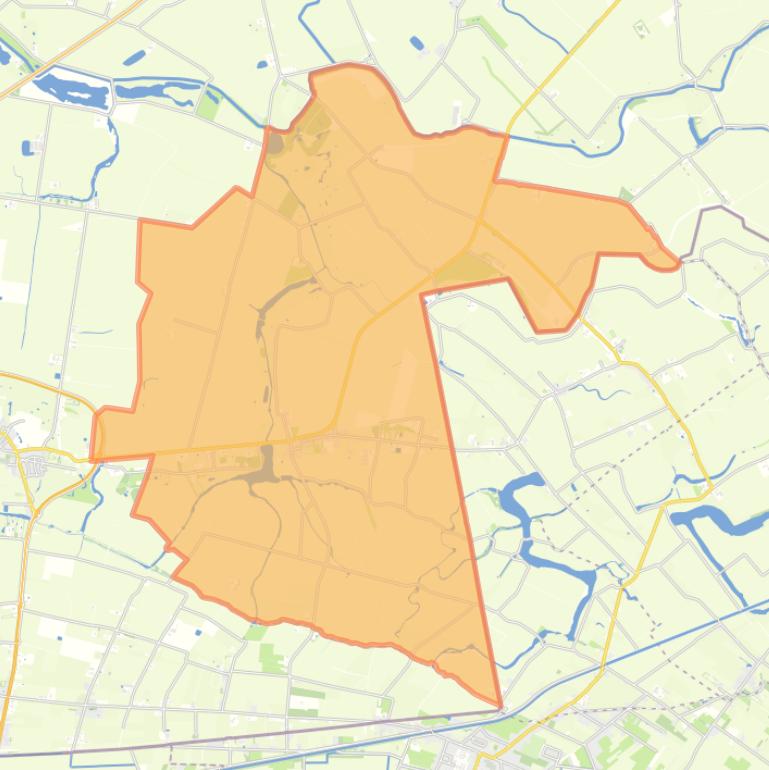 Kaart van de woonplaats Sint Kruis.