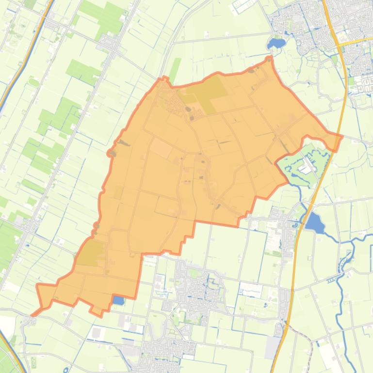 Kaart van de woonplaats Sint Maarten.