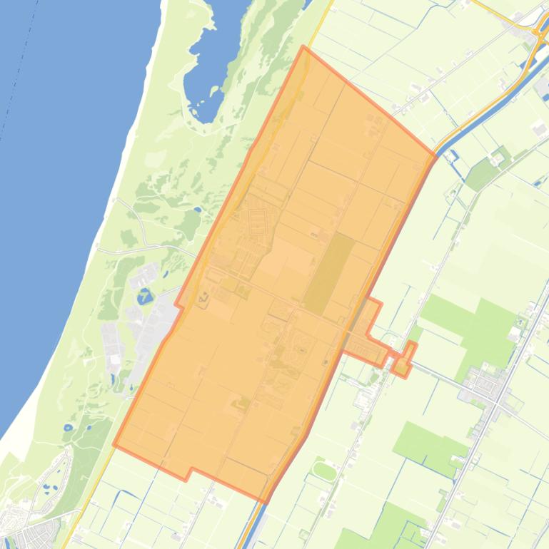 Kaart van de woonplaats Sint Maartensvlotbrug.