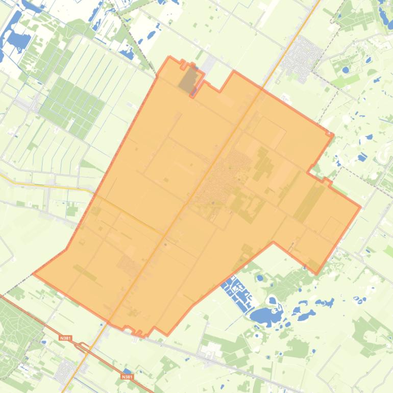 Kaart van de woonplaats Smilde.