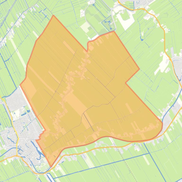 Kaart van de woonplaats Snelrewaard.