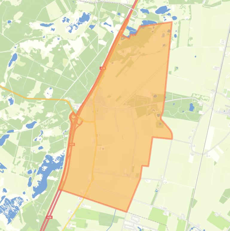 Kaart van de woonplaats Spier.