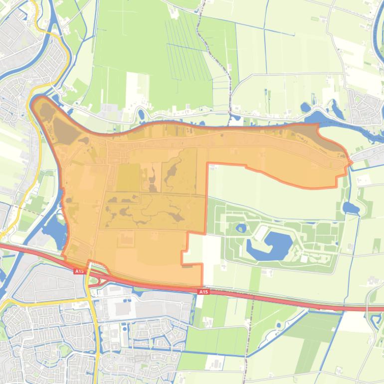 Kaart van de woonplaats Spijk.