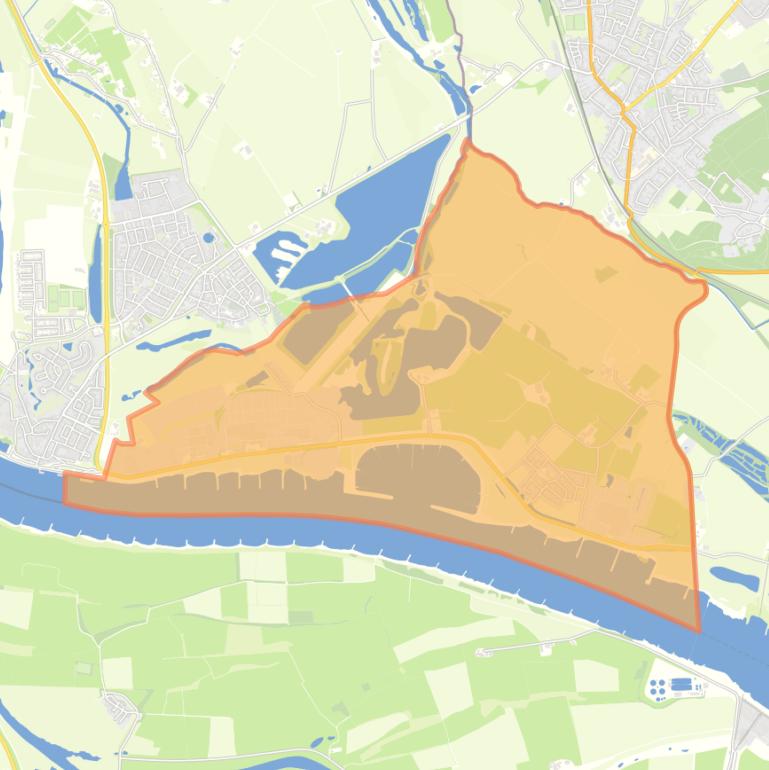 Kaart van de woonplaats Spijk.