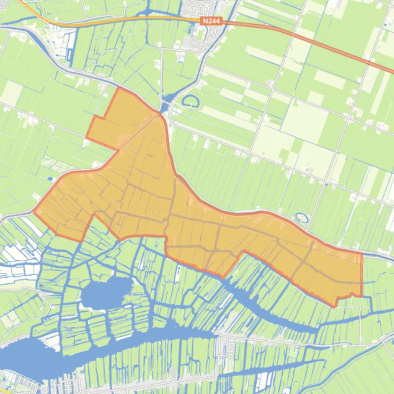 Kaart van de woonplaats Spijkerboor.