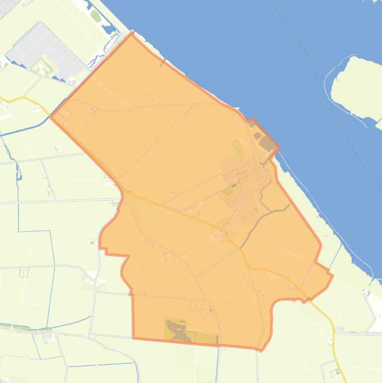 Kaart van de woonplaats Stad aan ’t Haringvliet.