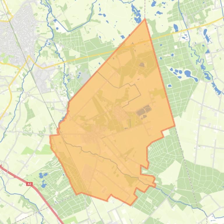 Kaart van de woonplaats Sterksel.