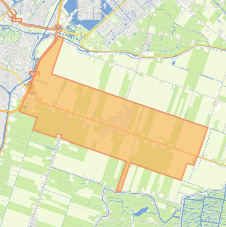 Kaart van de woonplaats Stompetoren.