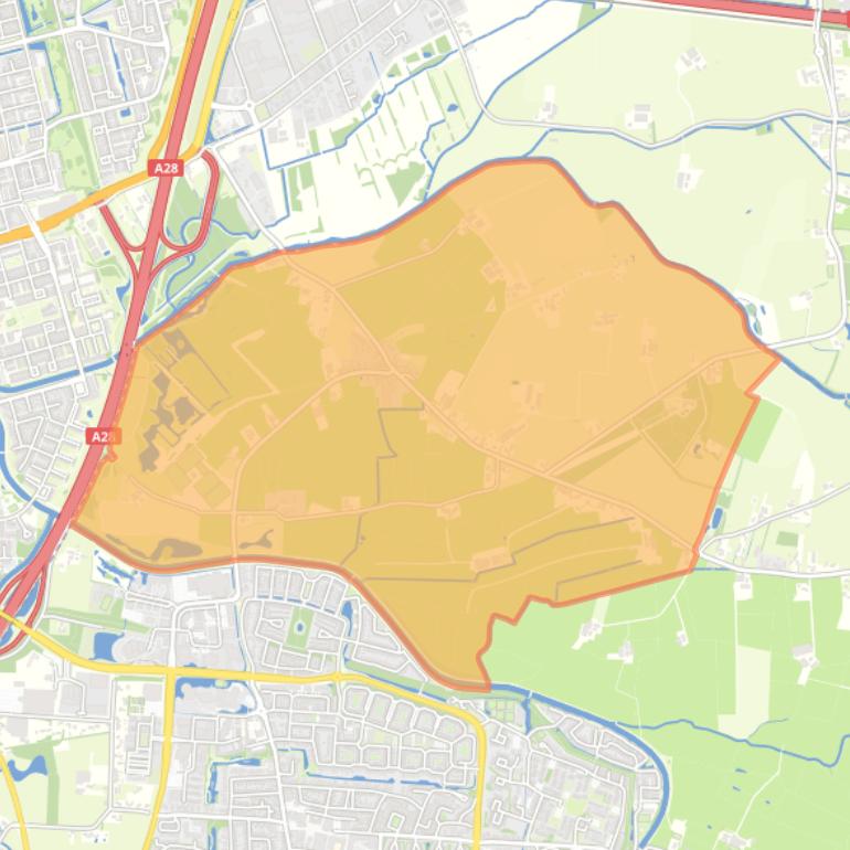 Kaart van de woonplaats Stoutenburg.