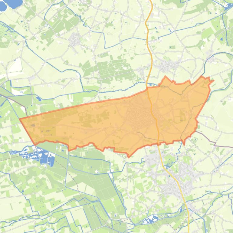 Kaart van de woonplaats Stramproy.