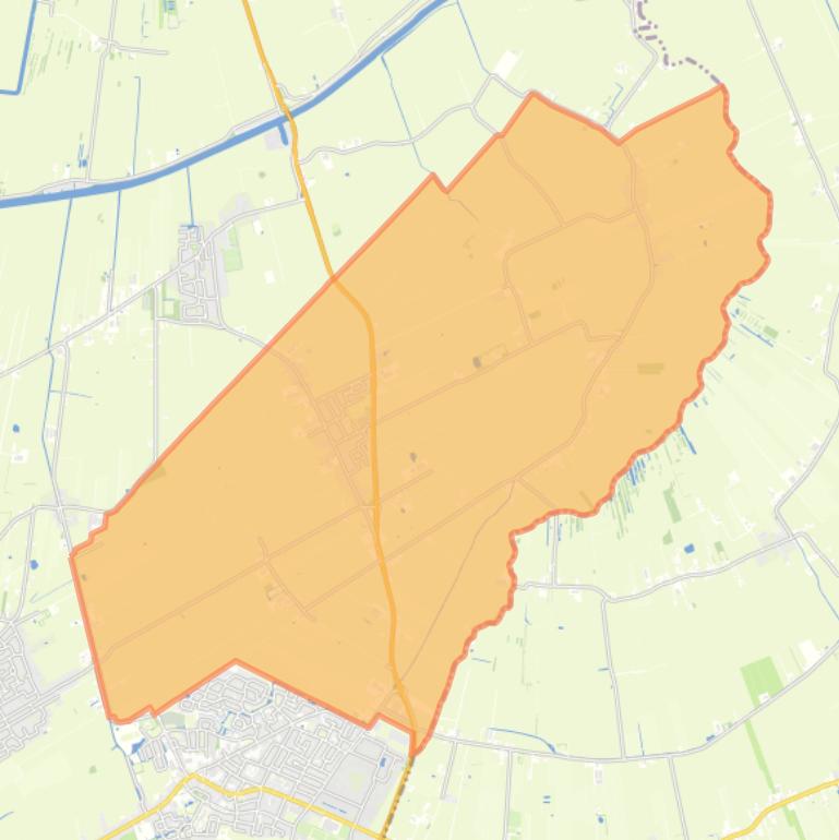 Kaart van de woonplaats Surhuizum.