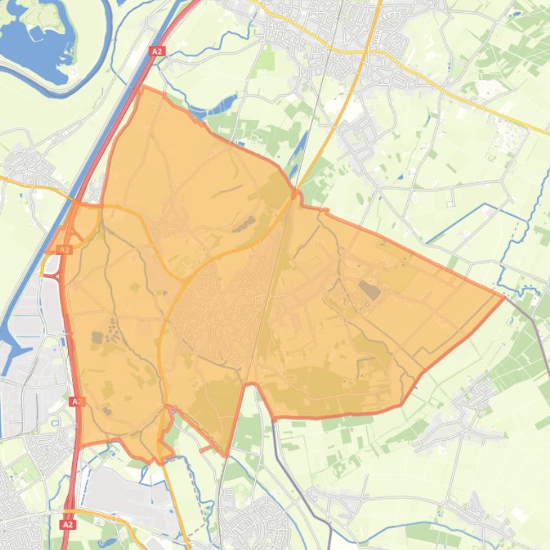 Kaart van de woonplaats Susteren.