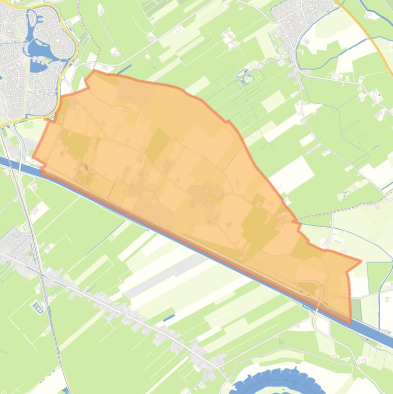 Kaart van de woonplaats ’t Goy.