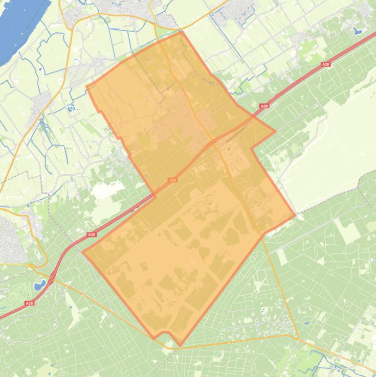 Kaart van de woonplaats ’t Harde.