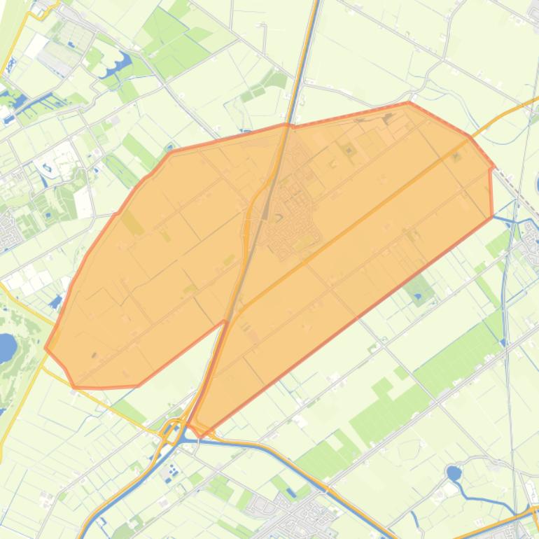 Kaart van de woonplaats ’t Zand.