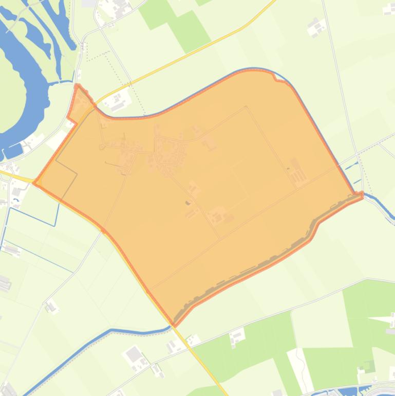 Kaart van de woonplaats Teeffelen.