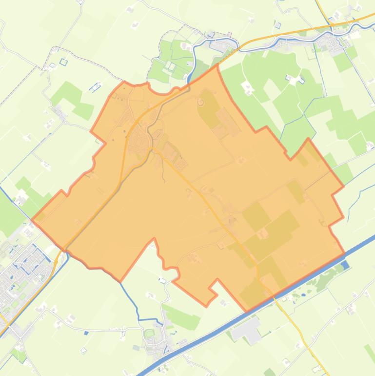 Kaart van de woonplaats Ten Post.