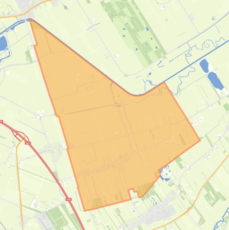 Kaart van de woonplaats Ter Idzard.