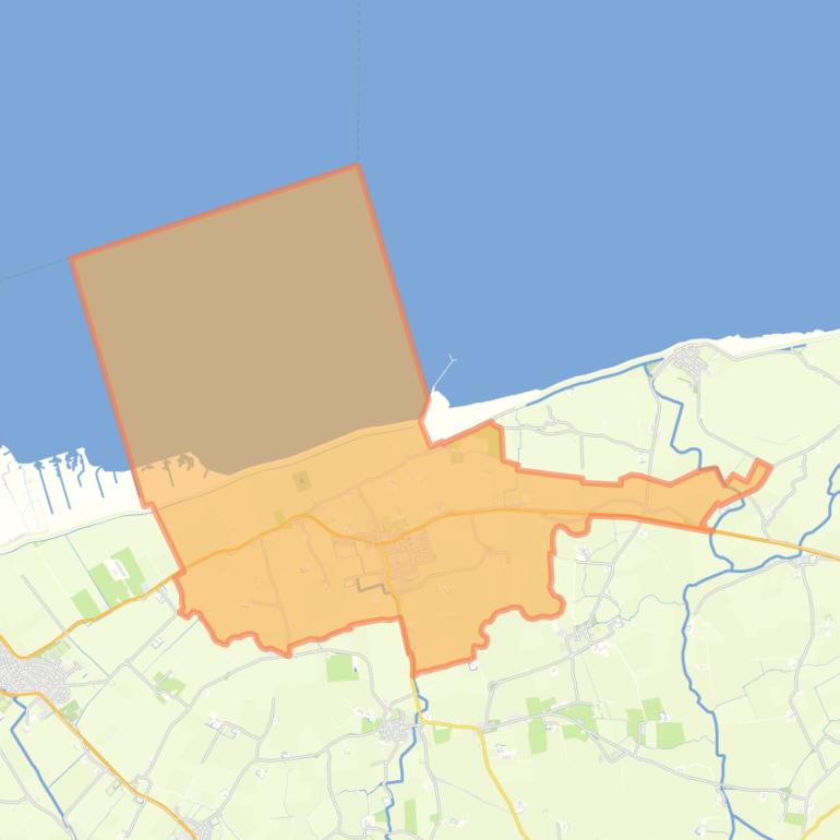 Kaart van de woonplaats Ternaard.