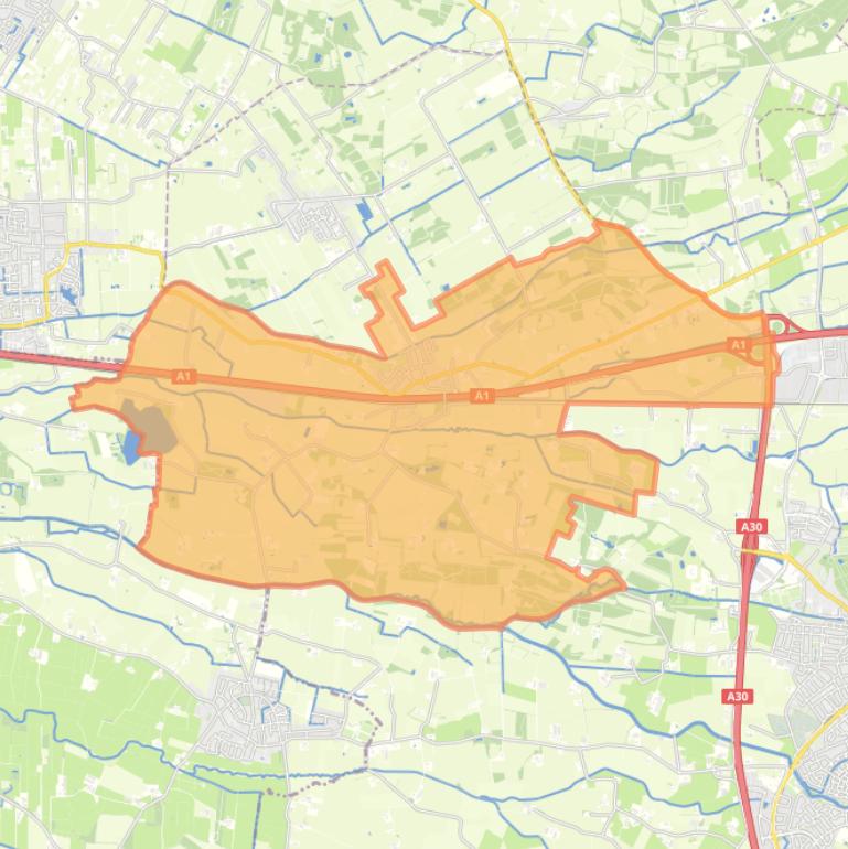 Kaart van de woonplaats Terschuur.