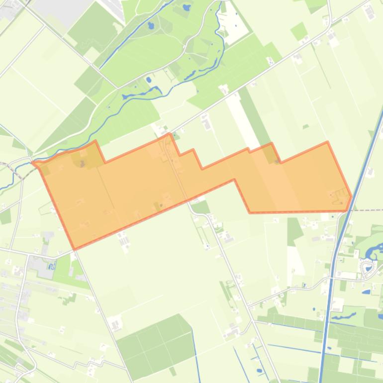 Kaart van de woonplaats Tiendeveen.