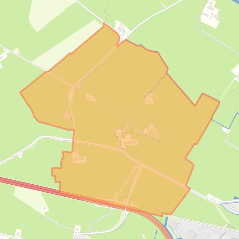 Kaart van de woonplaats Tjalhuizum.