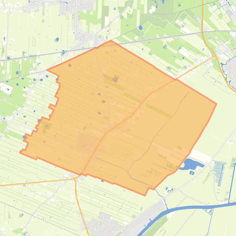 Kaart van de woonplaats Twijzel.