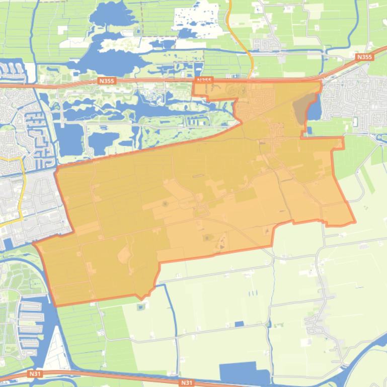 Kaart van de woonplaats Tytsjerk.