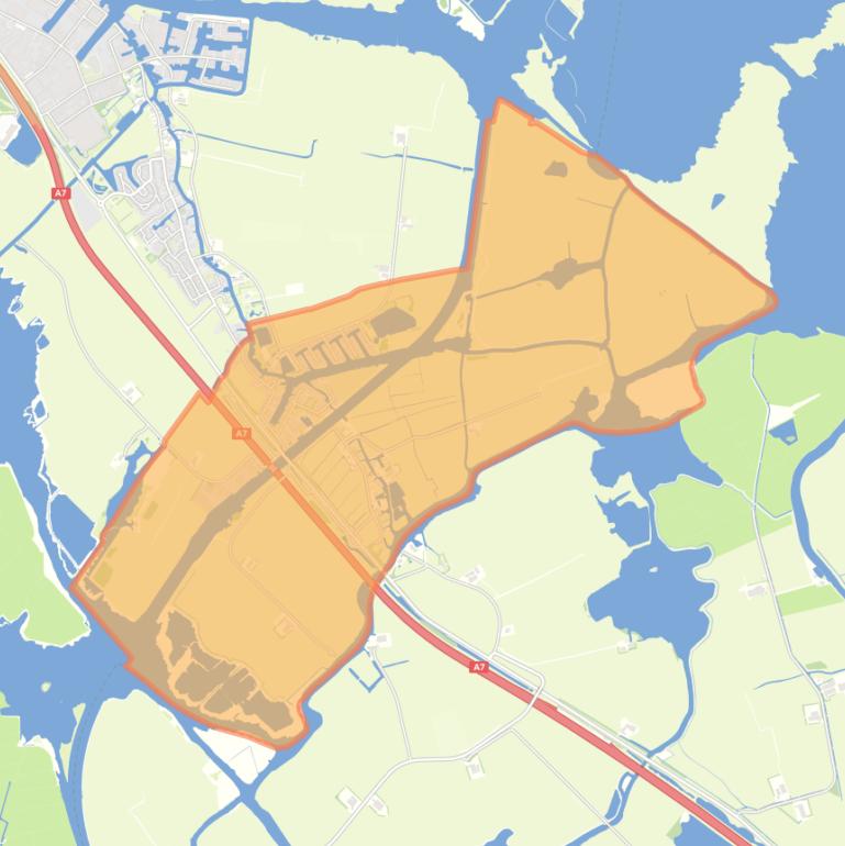 Kaart van de woonplaats Uitwellingerga.