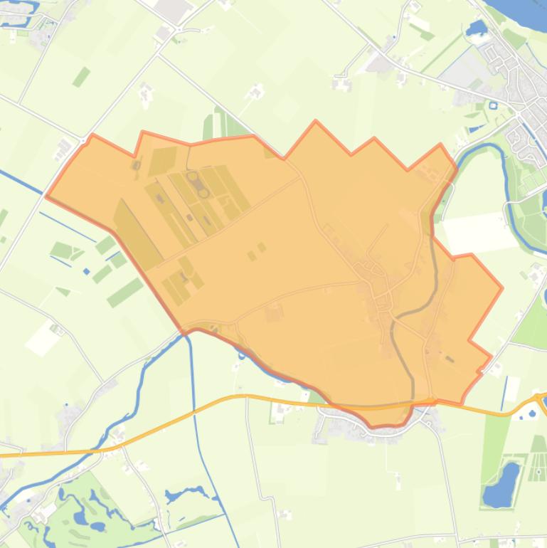 Kaart van de woonplaats Uitwijk.