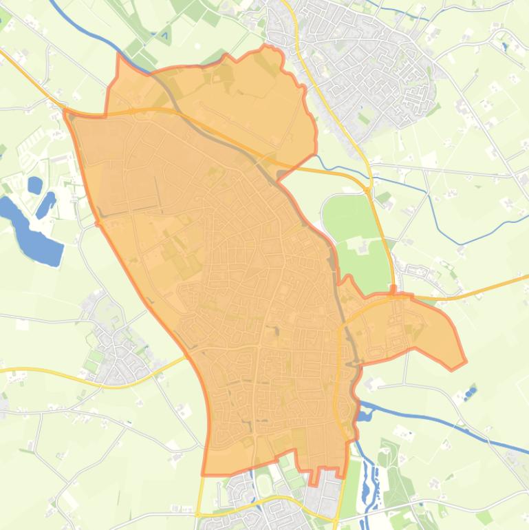 Kaart van de woonplaats Ulft.