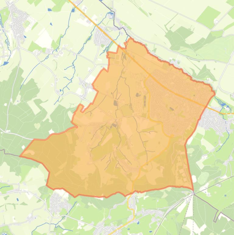 Kaart van de woonplaats Vaals.