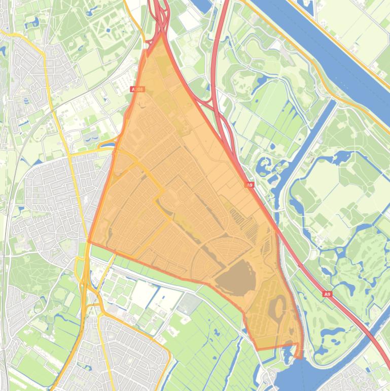 Kaart van de woonplaats Velserbroek.