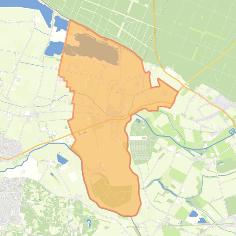 Kaart van de woonplaats Ven-Zelderheide.