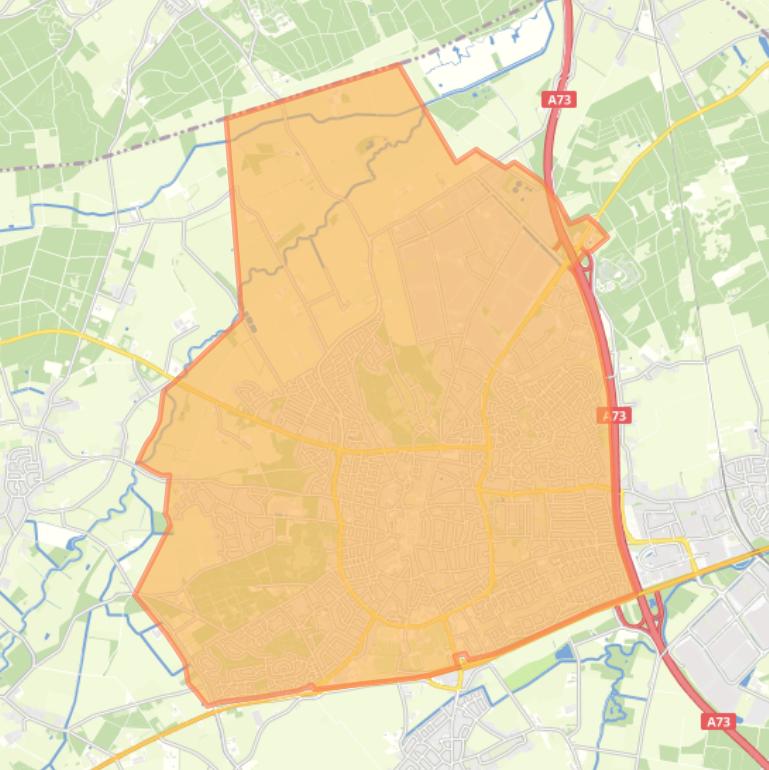 Kaart van de woonplaats Venray.