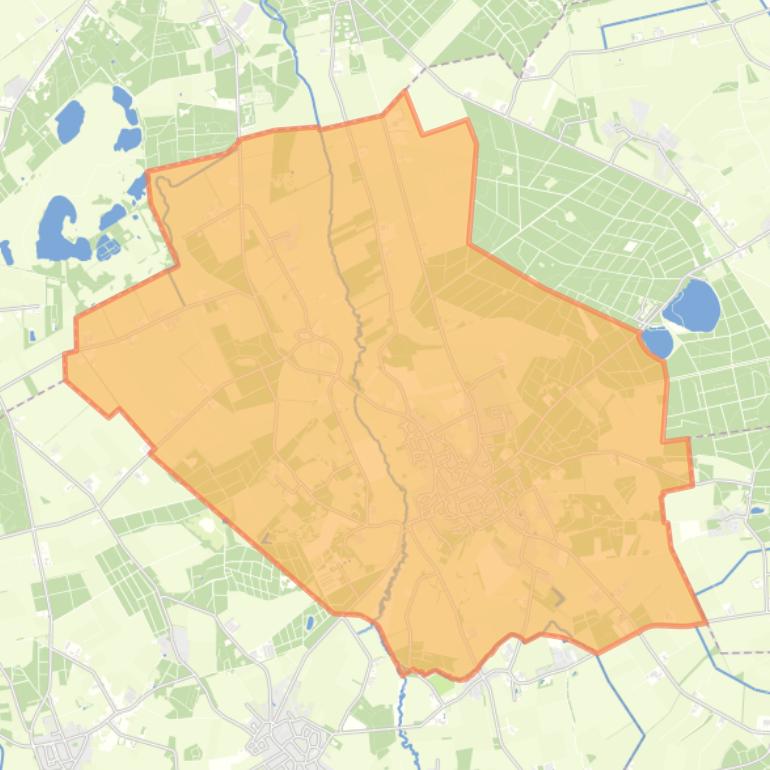 Kaart van de woonplaats Vessem.