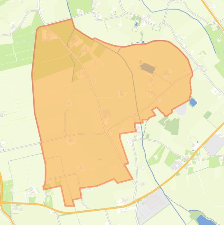 Kaart van de woonplaats Vethuizen.