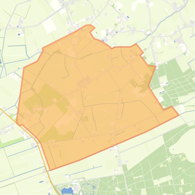 Kaart van de woonplaats Veulen.